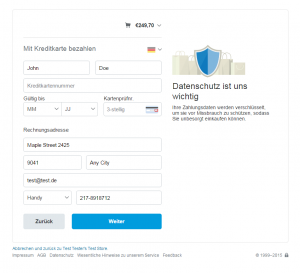 PayPal Plus Kreditkarte