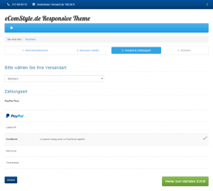PayPal Plus Paywall im Responsive Theme