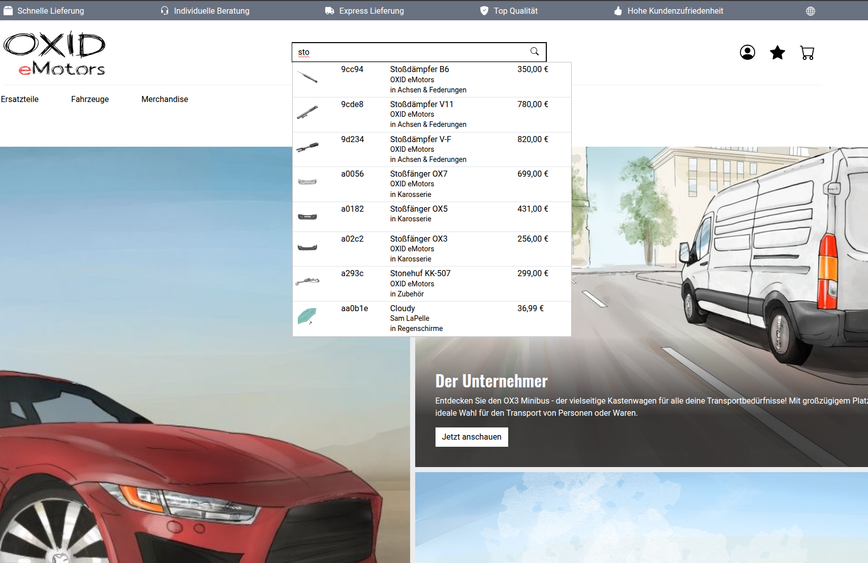 SuchVorschlag für OXID 7 - Live Suche mit Vorschlägen