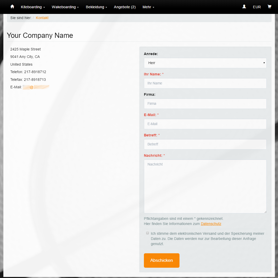 Update easyContact 1.9 mit Bestätigungs-Checkbox