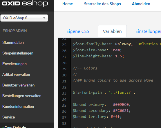 OXID eShop Wave-Theme stylen mit Scss4Oxid