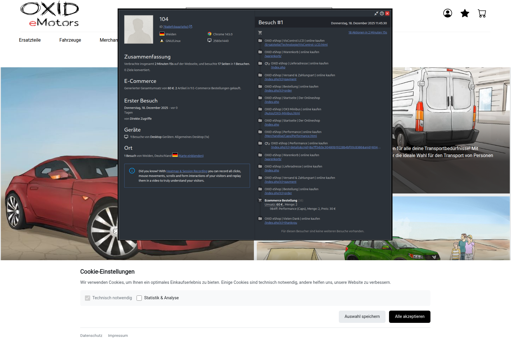Matomo in OXID eShop 7: Tracking mit Matomo2Oxid inklusive Cookie-Banner
